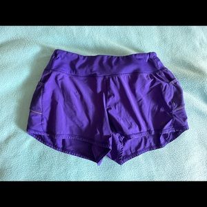 Athleta medium athletic shorts -bright purple